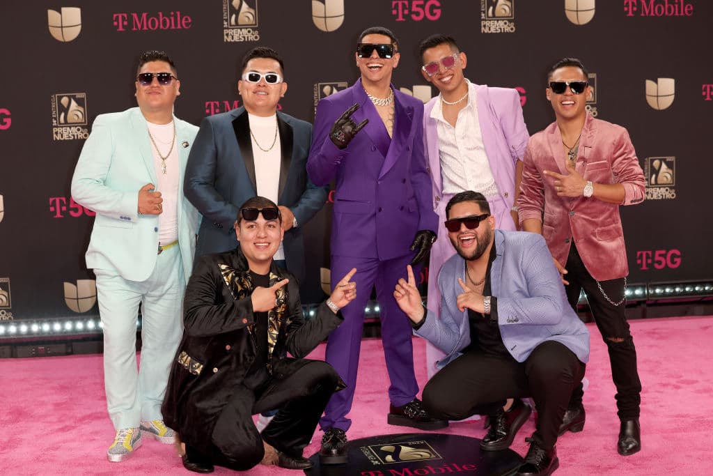 MIAMI, FLORIDA - FEBRUARY 24: Grupo Firme attend Univision's 34th Edition Of Premio Lo Nuestro a la Música Latina at FTX Arena on February 24, 2022 in Miami, Florida. (Photo by Rodrigo Varela/Getty Images)